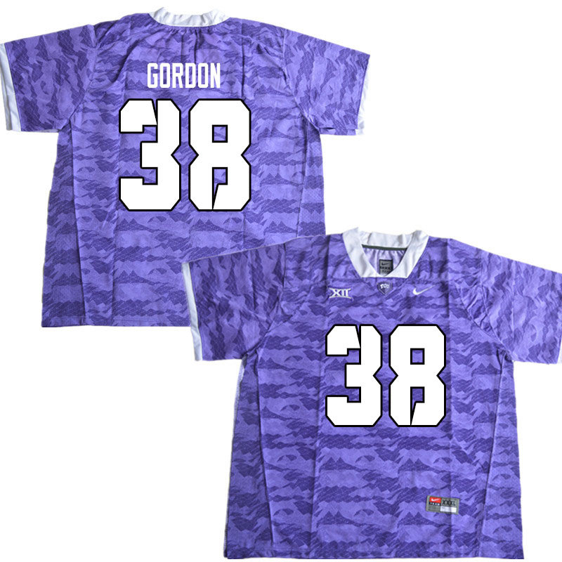 Men #38 Dawson Gordon TCU Horned Frogs College Football Jerseys Sale-Limited Purple - Click Image to Close